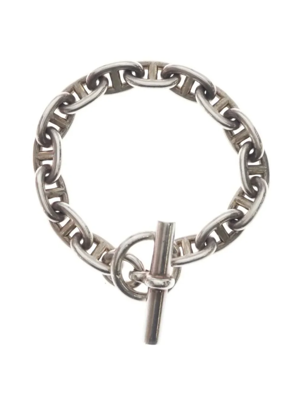 Hermes Chaine D'ancre MM 15 Pieces Bracelet Bangle Silver